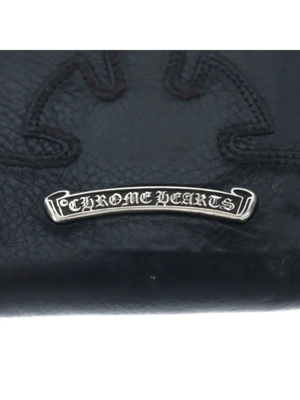 Chrome Hearts Aint Nothin 2 DO Flairnie Bifold Leather Wallet Black